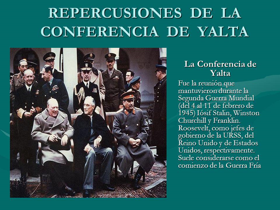 REPERCUSIONES DE LA CONFERENCIA DE YALTA