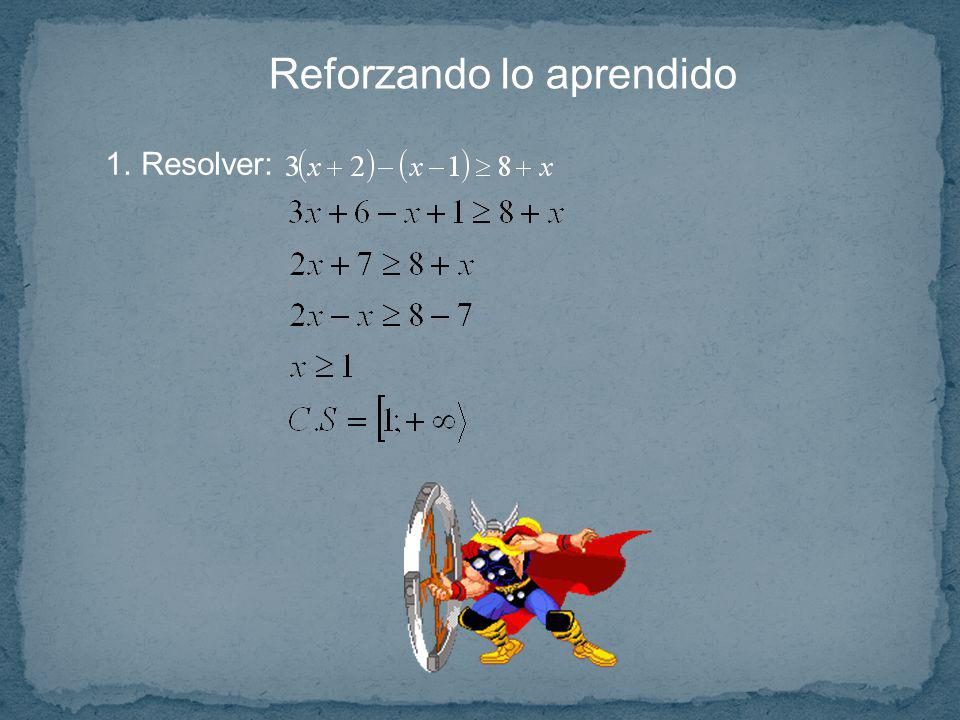 Reforzando lo aprendido