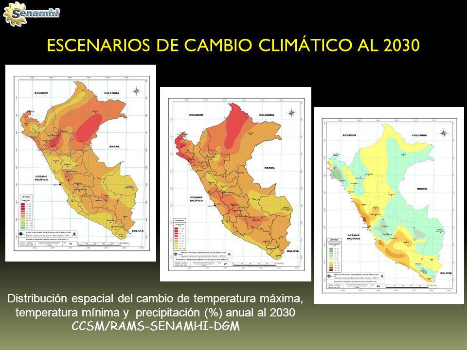 ESCENARIOS DE CAMBIO CLIMÁTICO AL 2030