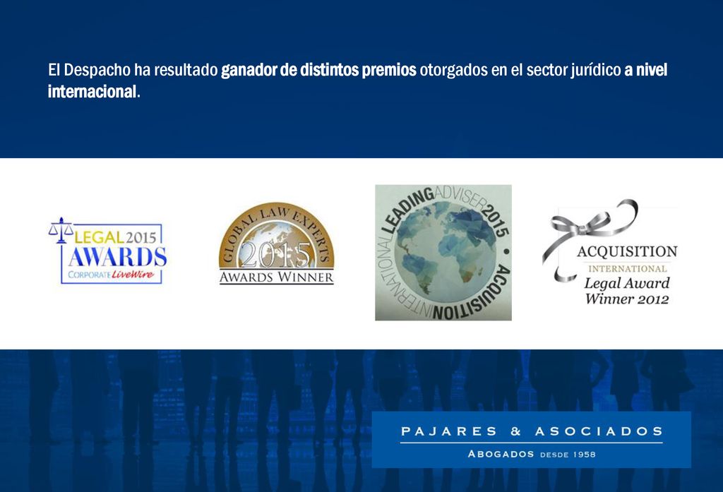 El Despacho ha resultado ganador de distintos premios otorgados en el sector jurídico a nivel internacional.