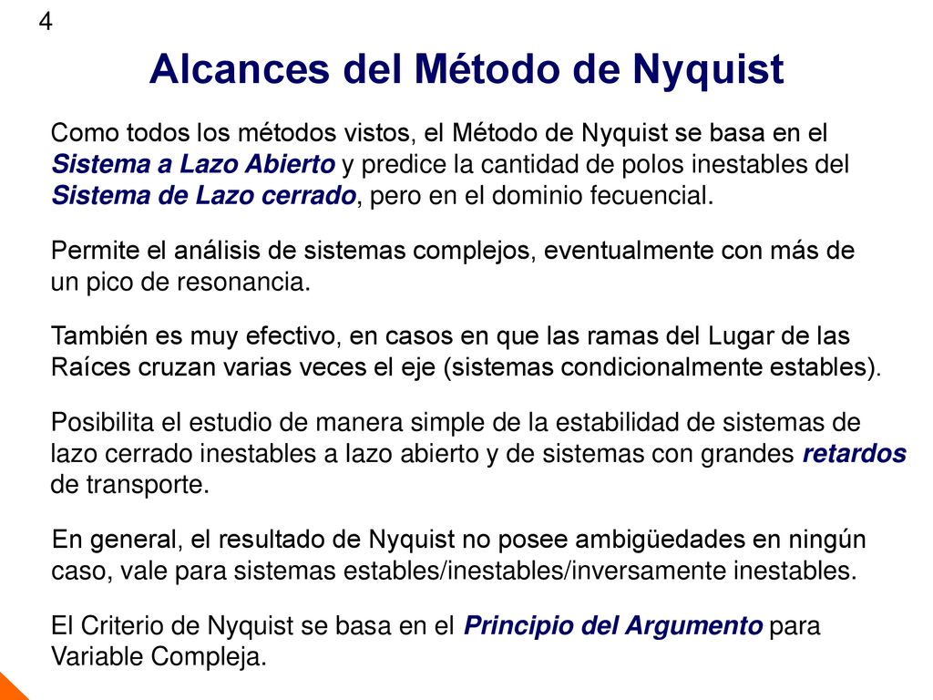Alcances del Método de Nyquist
