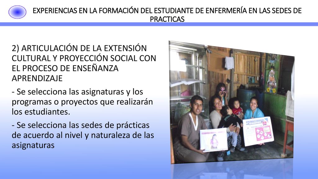 EXPERIENCIAS EN LA FORMACIÓN DEL ESTUDIANTE DE ENFERMERÍA EN LAS SEDES DE PRACTICAS