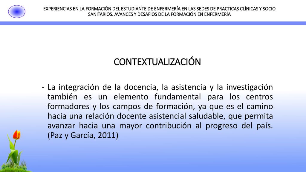 EXPERIENCIAS EN LA FORMACIÓN DEL ESTUDIANTE DE ENFERMERÍA EN LAS SEDES DE PRACTICAS CLÍNICAS Y SOCIO SANITARIOS. AVANCES Y DESAFIOS DE LA FORMACIÓN EN ENFERMERÍA