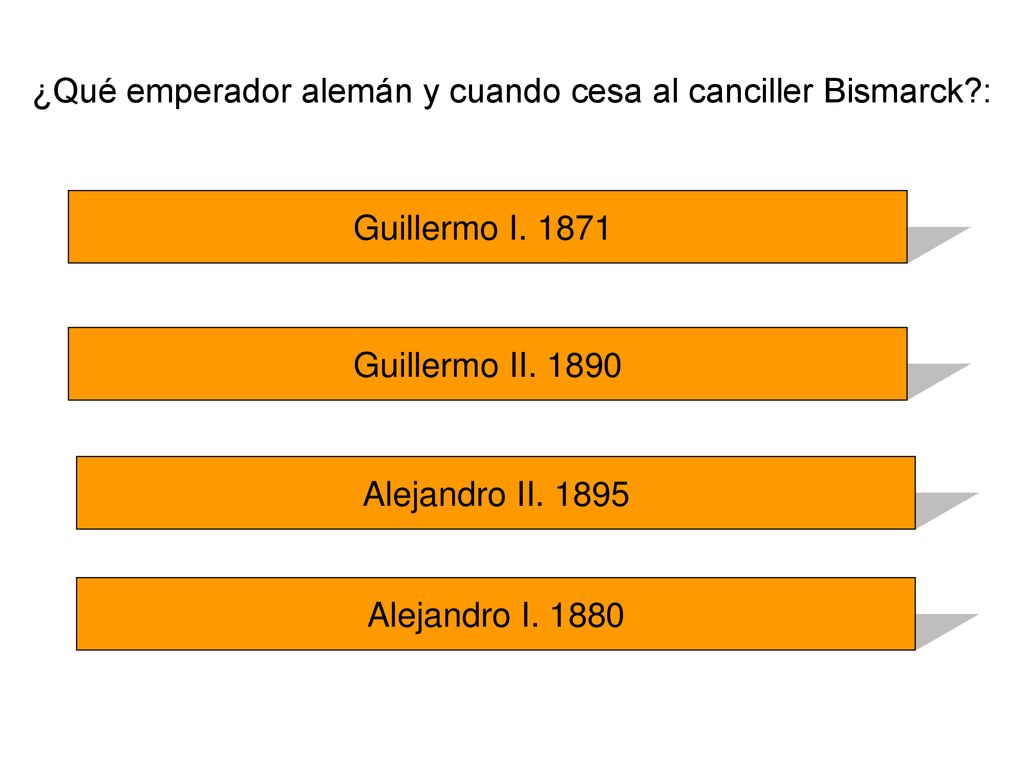 ¿Qué emperador alemán y cuando cesa al canciller Bismarck :