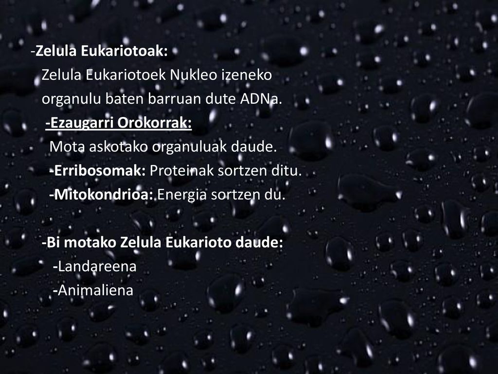 Zelula Eukariotoak: Zelula Eukariotoek Nukleo izeneko. organulu baten barruan dute ADNa. -Ezaugarri Orokorrak:
