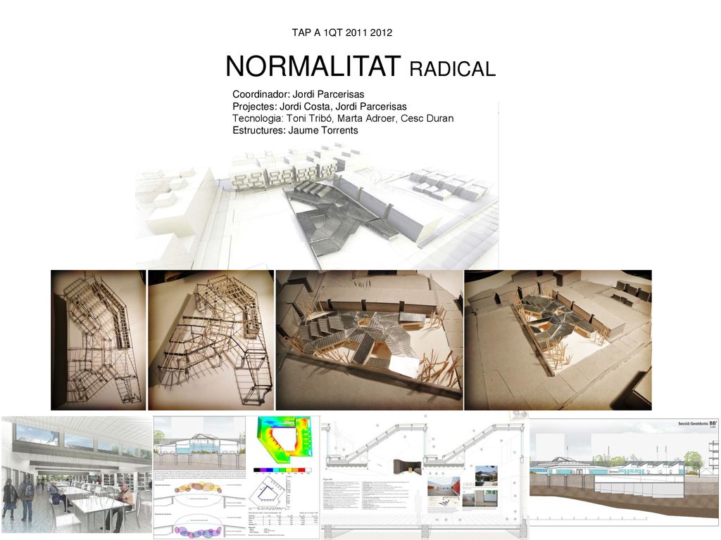 NORMALITAT RADICAL TAP A 1QT Coordinador: Jordi Parcerisas