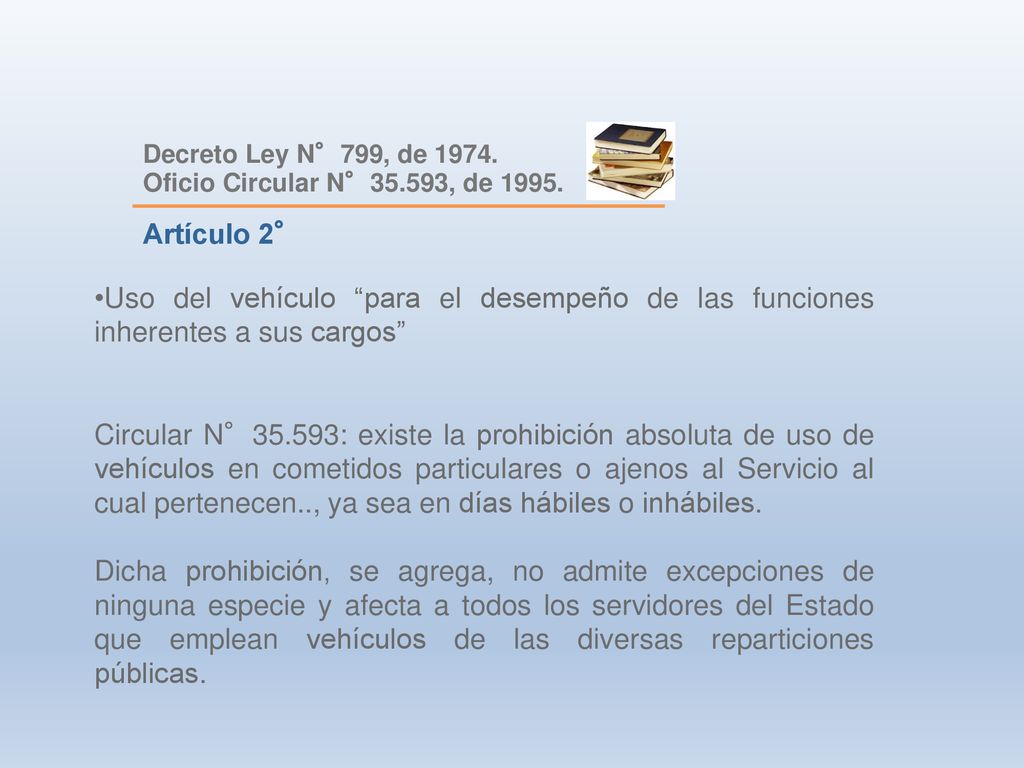 Decreto Ley N°799, de Oficio Circular N°35.593, de Artículo 2°