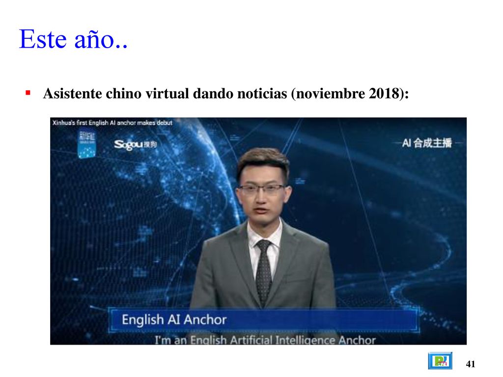 Este año.. Asistente chino virtual dando noticias (noviembre 2018): 41