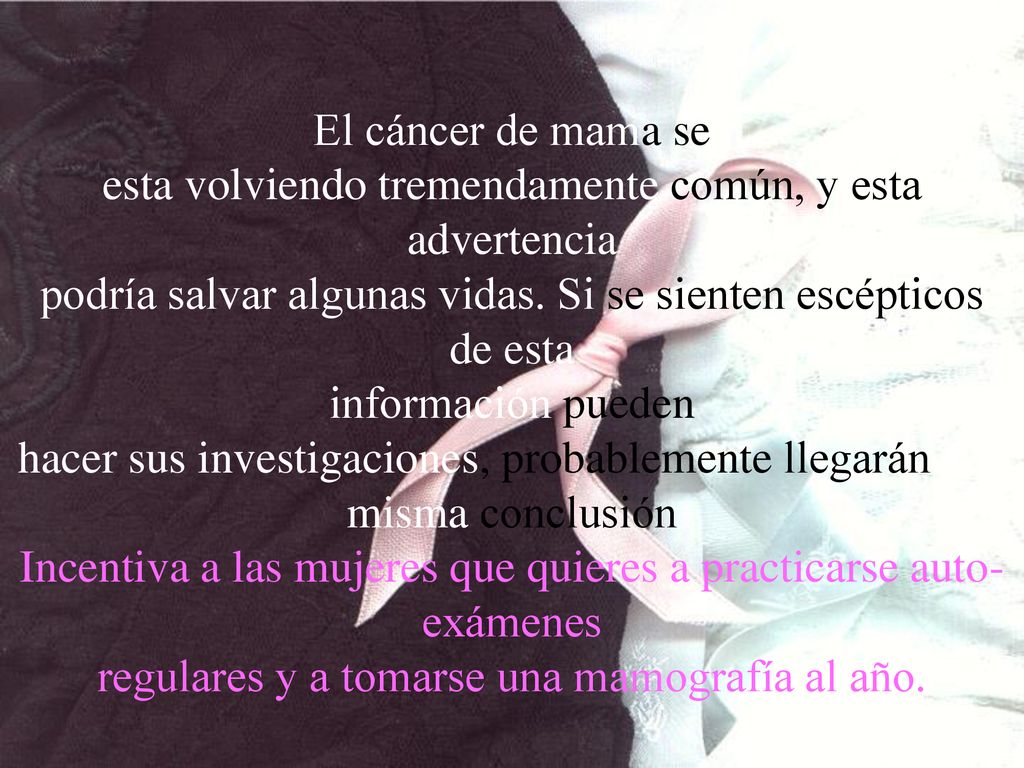 El cáncer de mama se esta volviendo tremendamente común, y esta advertencia podría salvar algunas vidas.