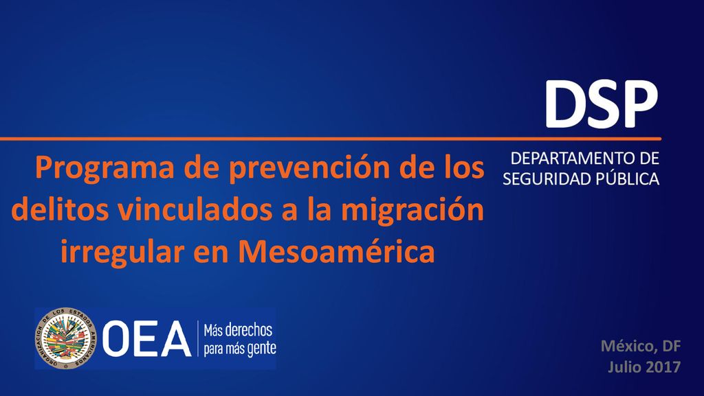Programa de prevención de los delitos vinculados a la migración irregular en Mesoamérica