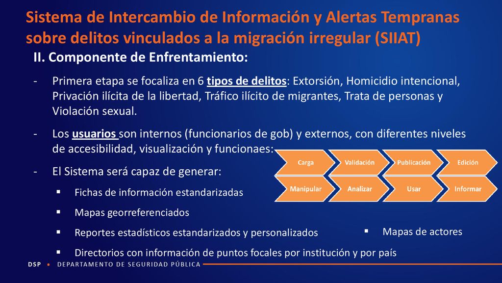 Sistema de Intercambio de Información y Alertas Tempranas sobre delitos vinculados a la migración irregular (SIIAT)