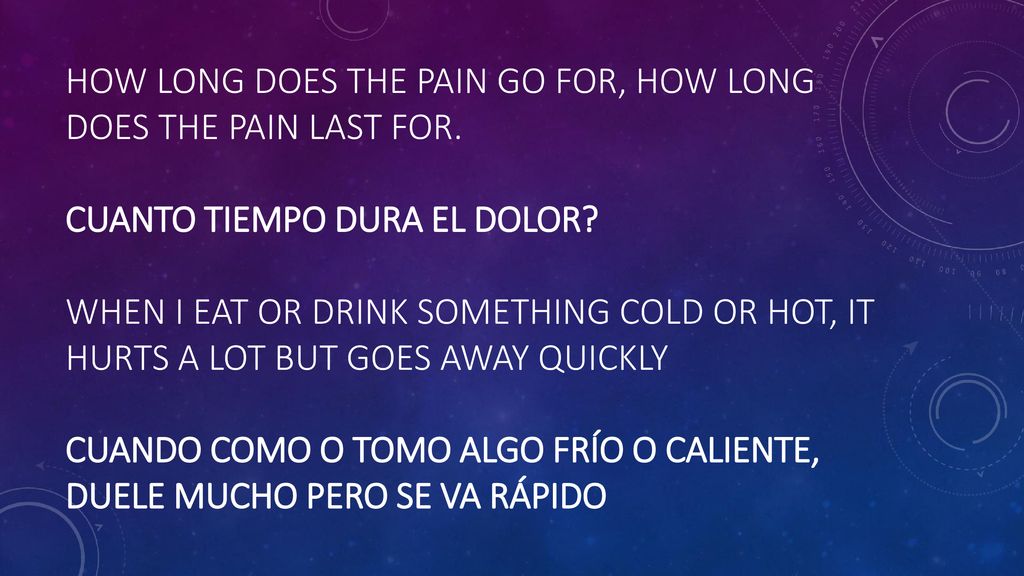how long does the pain go for, how long does the pain last for