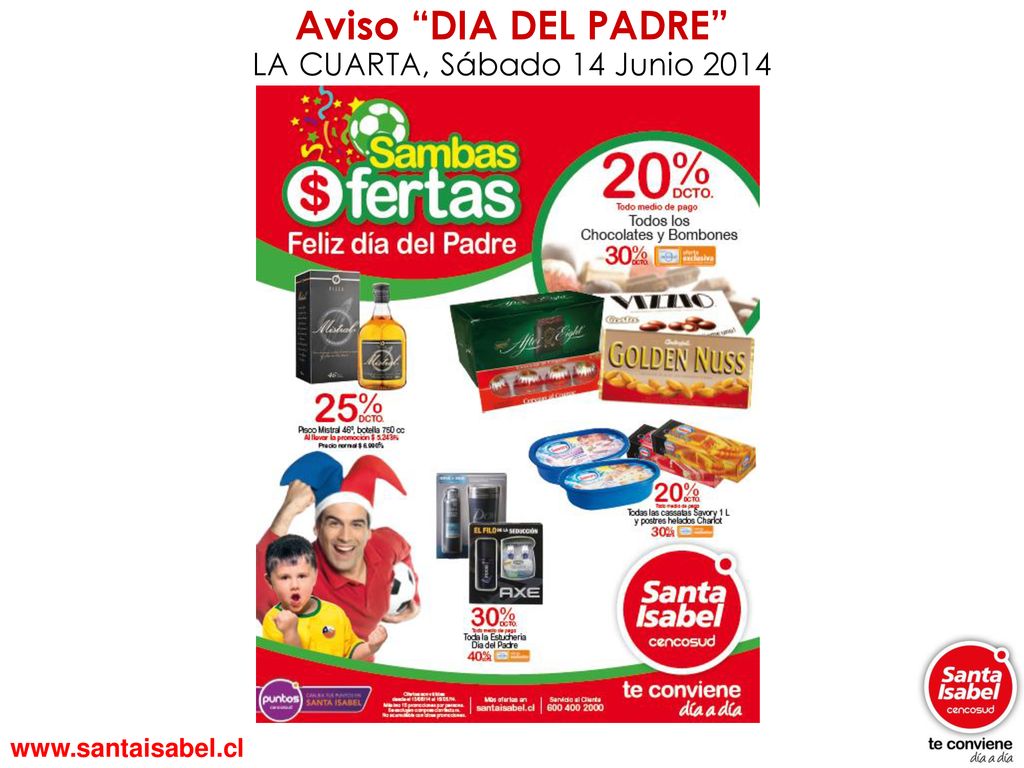 Aviso DIA DEL PADRE LA CUARTA, Sábado 14 Junio 2014