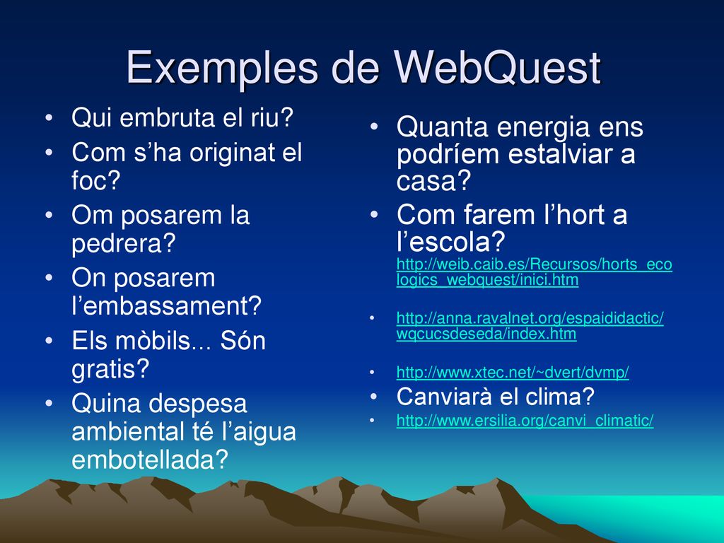 Exemples de WebQuest Quanta energia ens podríem estalviar a casa