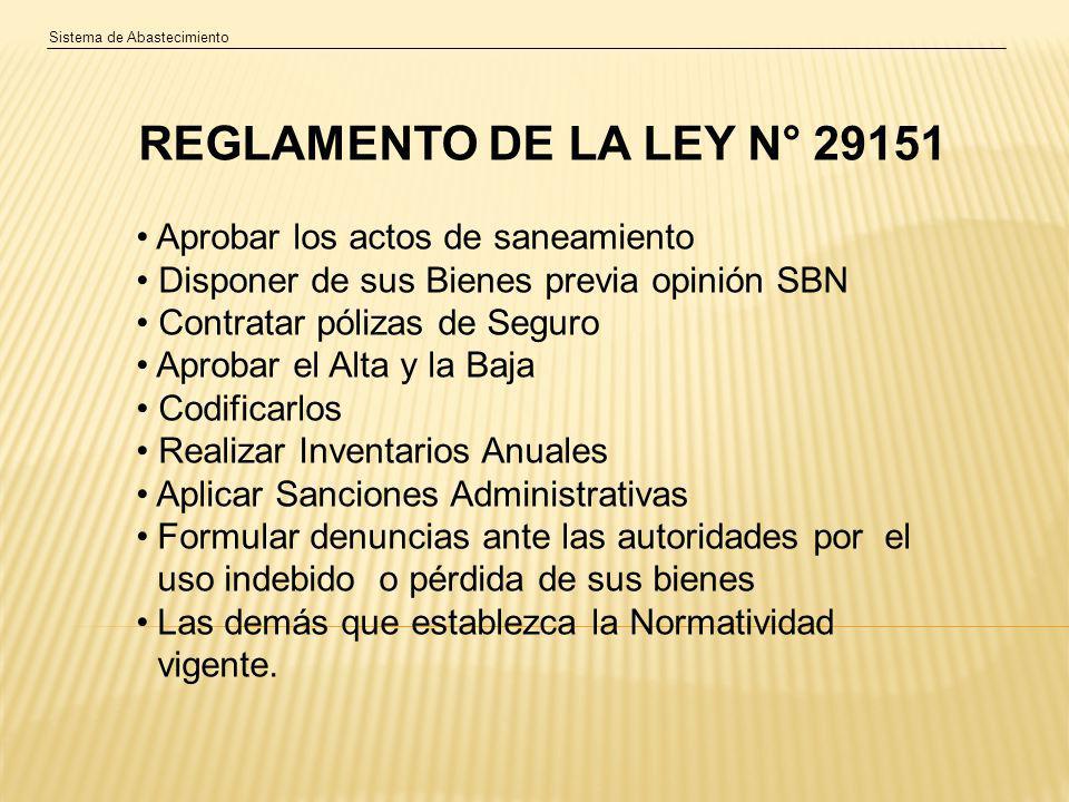 REGLAMENTO DE LA LEY N° Aprobar los actos de saneamiento