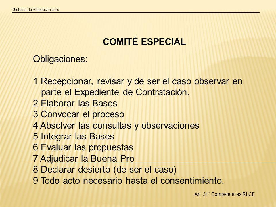 4 Absolver las consultas y observaciones 5 Integrar las Bases