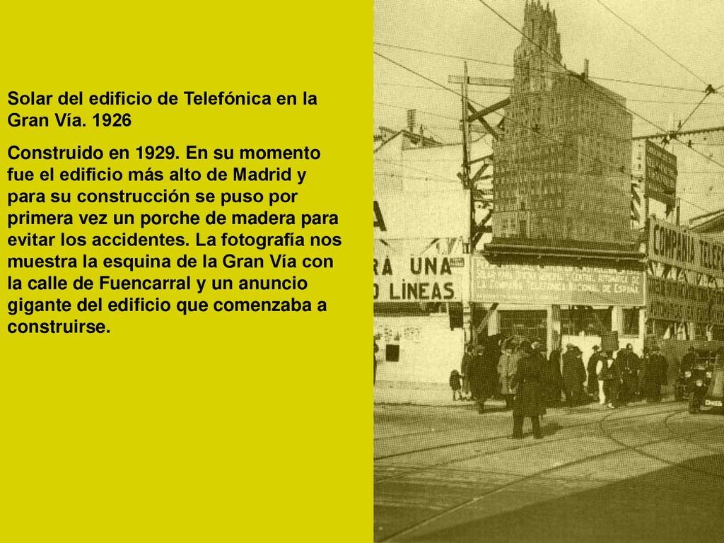 Solar del edificio de Telefónica en la Gran Vía. 1926