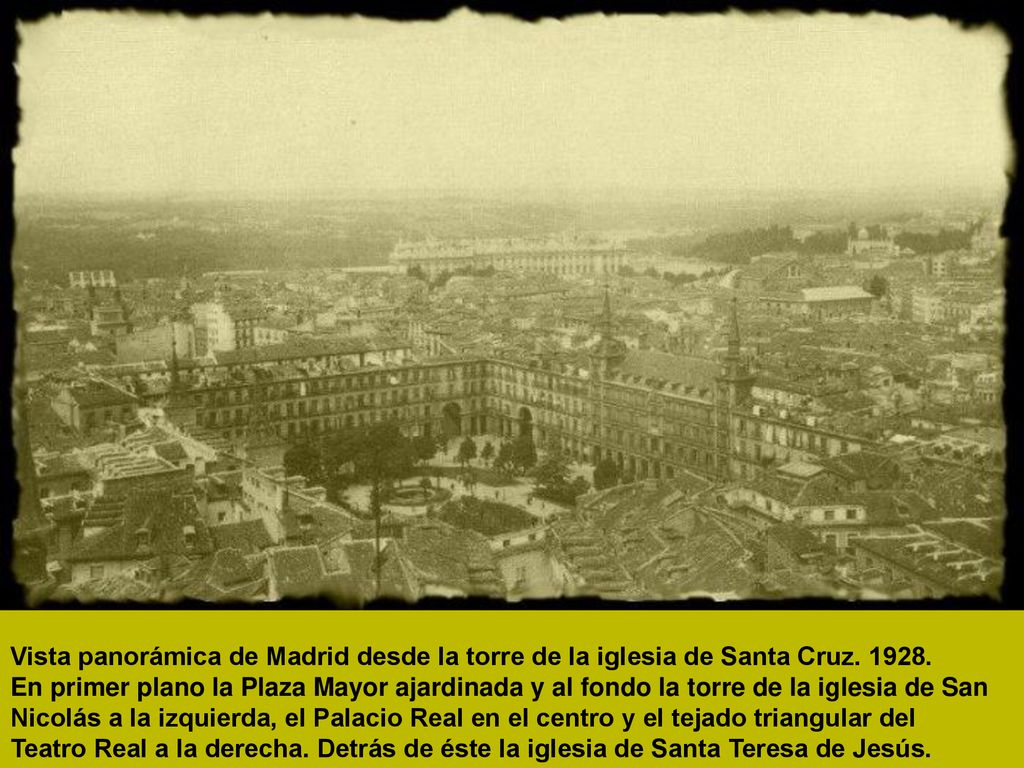 Vista panorámica de Madrid desde la torre de la iglesia de Santa Cruz