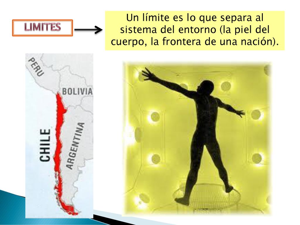 Un límite es lo que separa al sistema del entorno (la piel del cuerpo, la frontera de una nación).