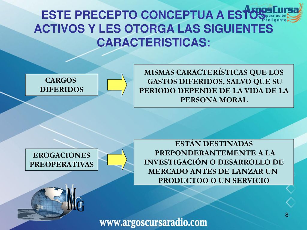 ESTE PRECEPTO CONCEPTUA A ESTOS ACTIVOS Y LES OTORGA LAS SIGUIENTES CARACTERISTICAS:
