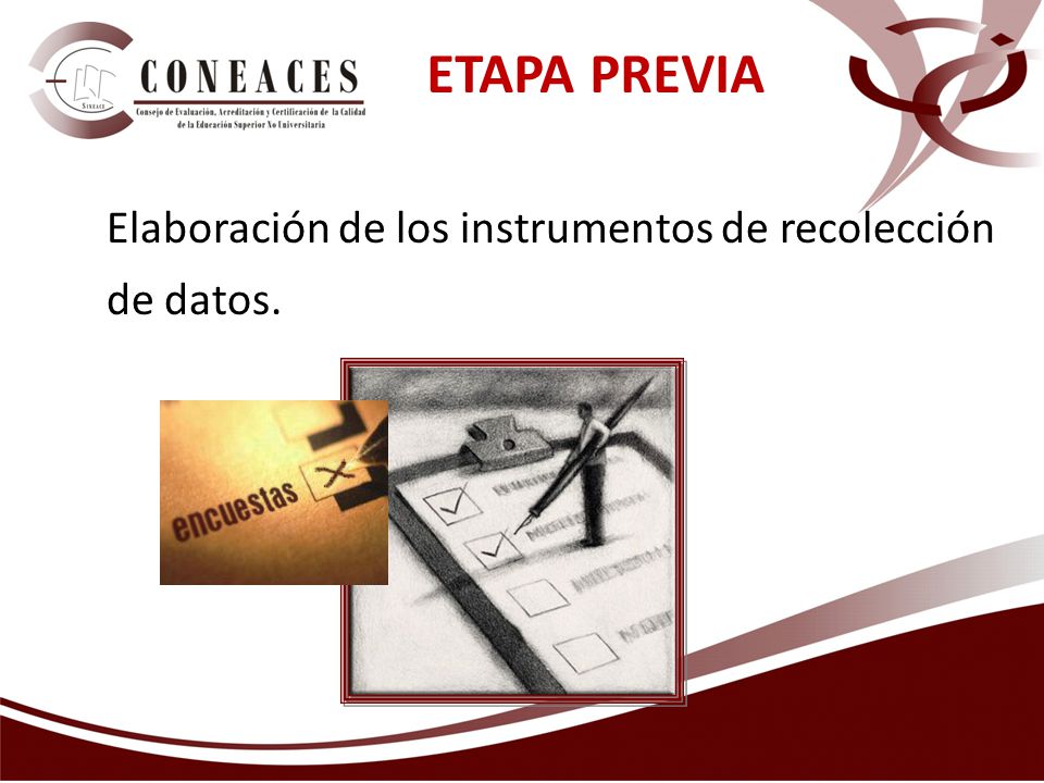 ETAPA PREVIA Elaboración de los instrumentos de recolección de datos.