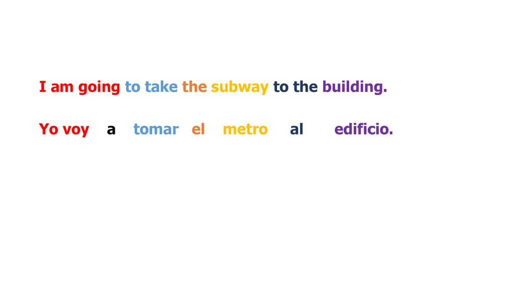 I am going to take the subway to the building.