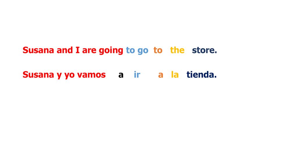 Susana and I are going to go to the store.