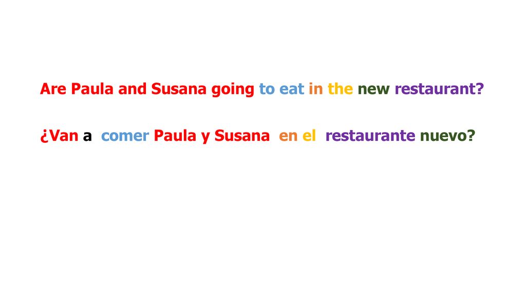 ¿Van a comer Paula y Susana en el restaurante nuevo