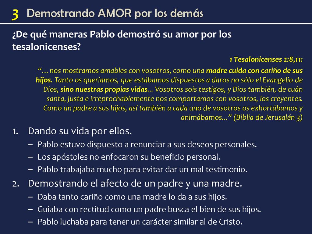 ¿De qué maneras Pablo demostró su amor por los tesalonicenses