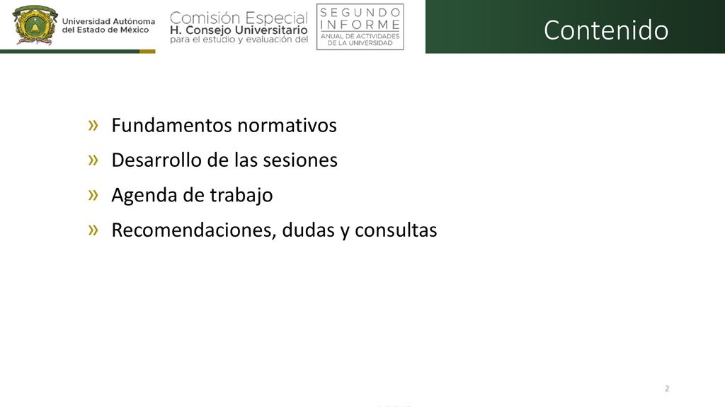 Contenido » Fundamentos normativos » Desarrollo de las sesiones » Agenda de trabajo » Recomendaciones, dudas y consultas
