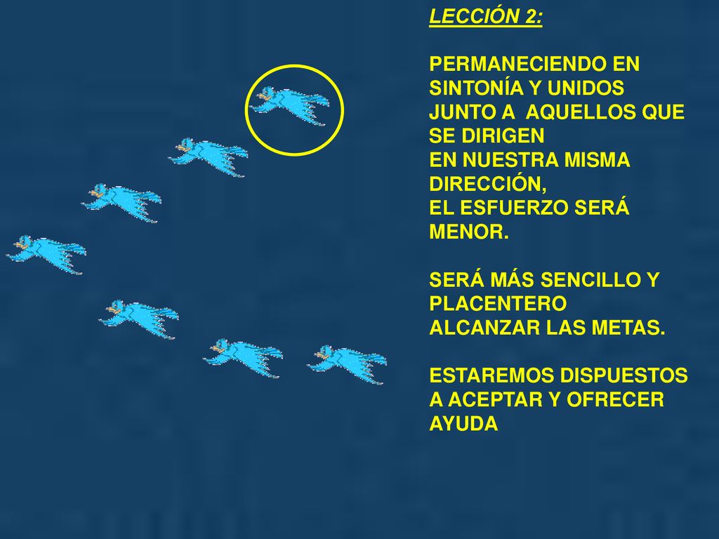 LECCIÓN 2: PERMANECIENDO EN SINTONÍA Y UNIDOS. JUNTO A AQUELLOS QUE SE DIRIGEN. EN NUESTRA MISMA DIRECCIÓN,