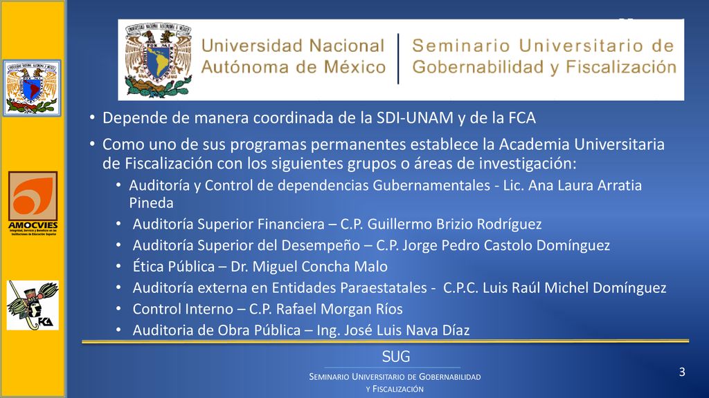 Depende de manera coordinada de la SDI-UNAM y de la FCA
