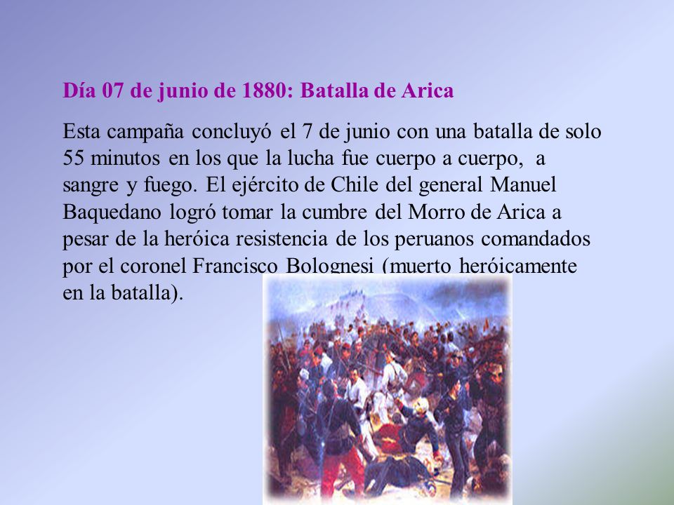 Día 07 de junio de 1880: Batalla de Arica
