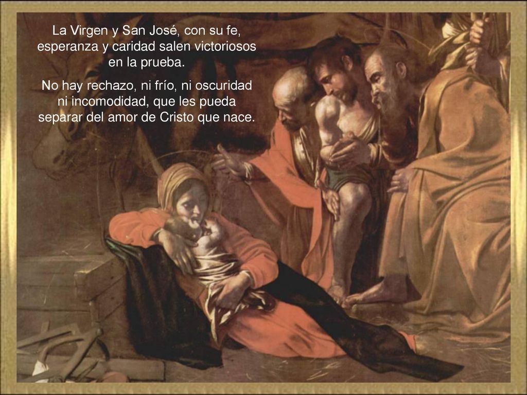 La Virgen y San José, con su fe, esperanza y caridad salen victoriosos