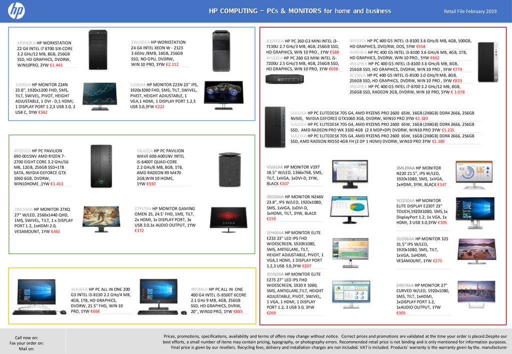 HP COMPUTING - PCs & MONITORS for home and business