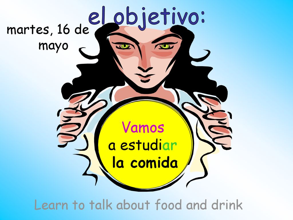 el objetivo: ¿Qué vamos Vamos a estudiar a estudiar la comida hoy