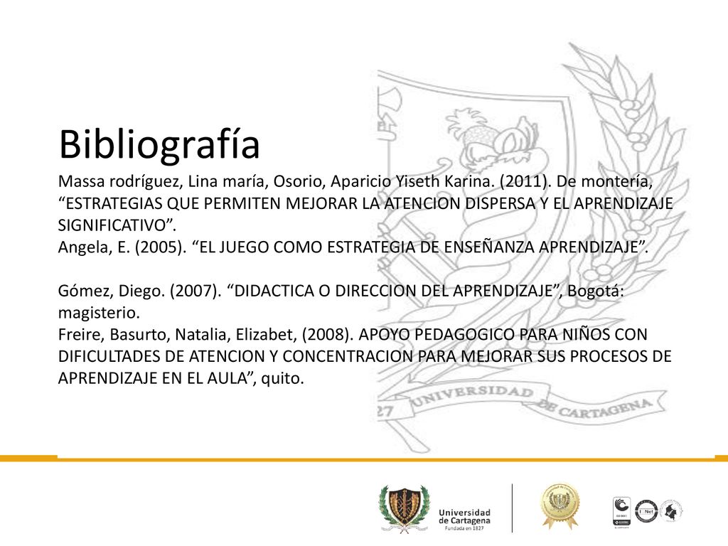 Bibliografía Massa rodríguez, Lina maría, Osorio, Aparicio Yiseth Karina.