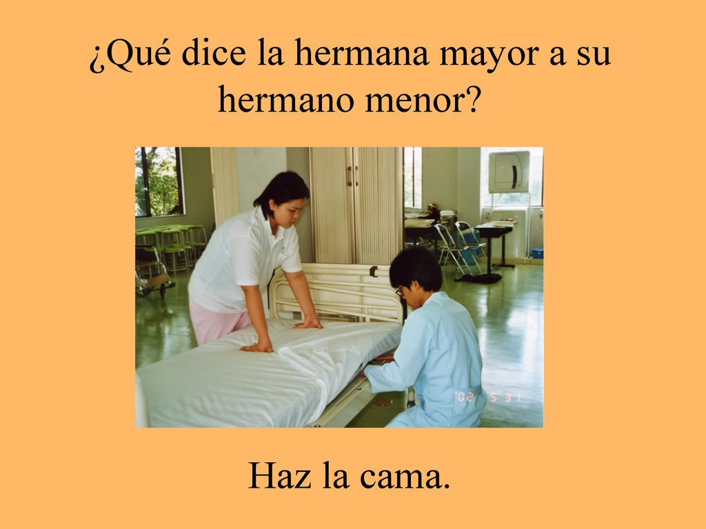 ¿Qué dice la hermana mayor a su hermano menor