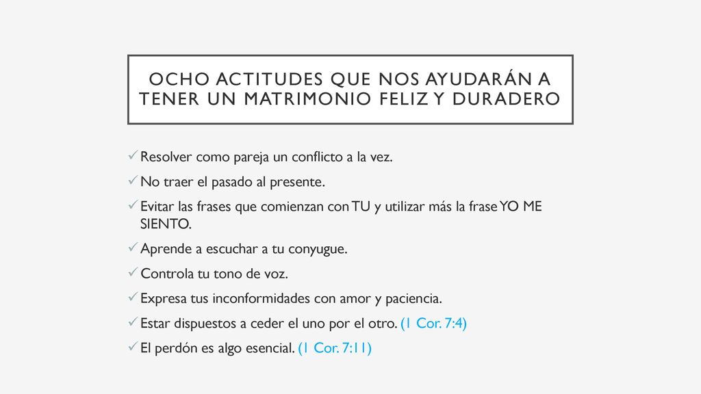 OCHO ACTITUDES QUE NOS AYUDARÁN A TENER UN MATRIMONIO FELIZ Y DURADERO