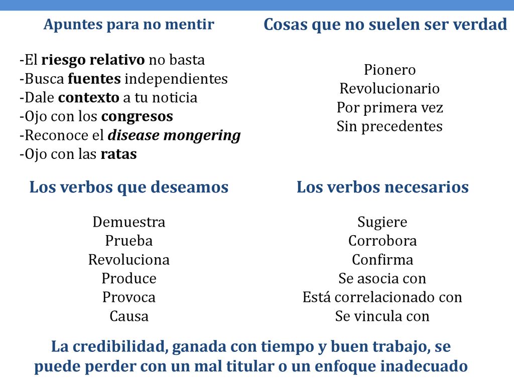 Cosas que no suelen ser verdad Los verbos que deseamos