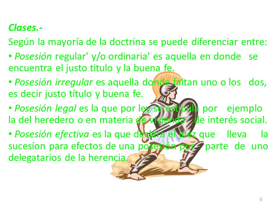 Clases.- Según la mayoría de la doctrina se puede diferenciar entre: