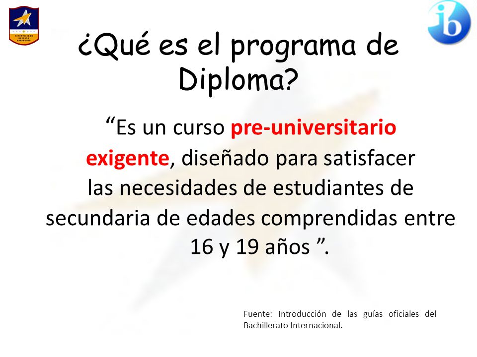 ¿Qué es el programa de Diploma