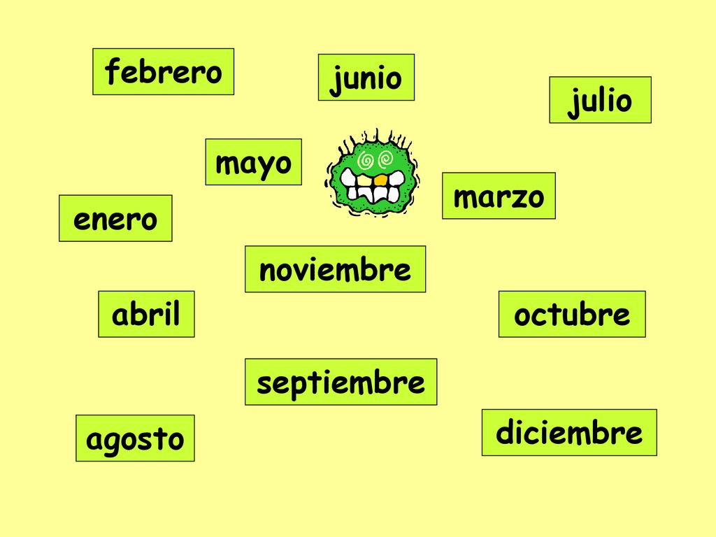 febrero junio julio mayo marzo enero noviembre abril octubre septiembre diciembre agosto