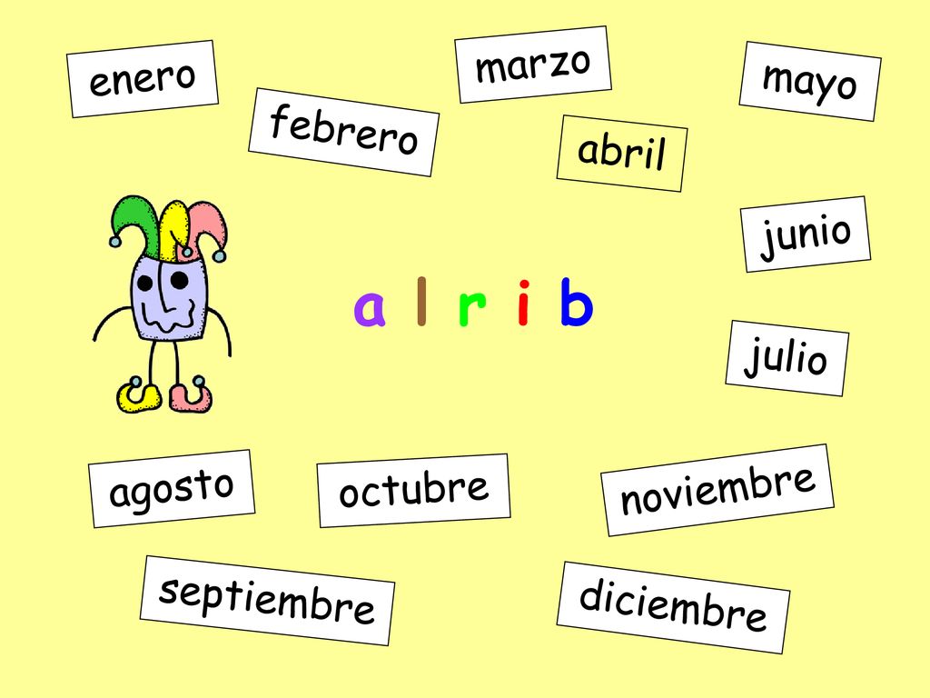 marzo enero mayo febrero abril junio julio agosto noviembre octubre