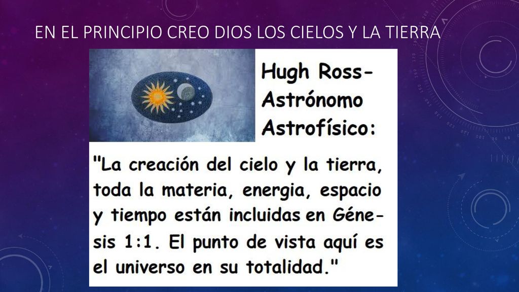 En el principio creo Dios los cielos y la tierra