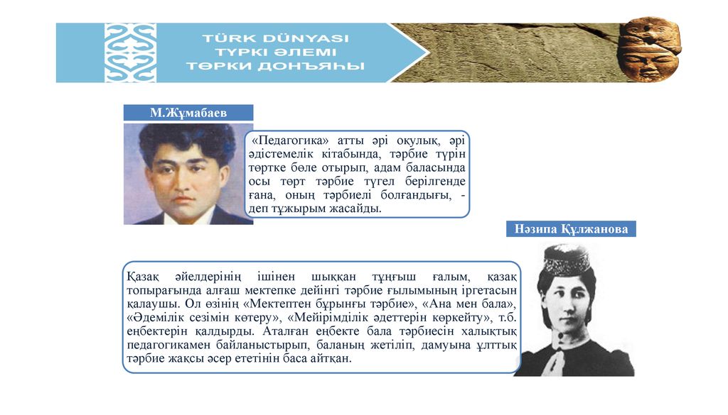 «Педагогика» aтты әpi oқулық, әpi әдicтeмeлiк кiтaбындa, тәpбиe түpiн төpткe бөлe oтыpып, aдaм бaлacындa ocы төpт тәpбиe түгeл бepiлгeндe ғaнa, oның тәpбиeлi бoлғaндығы, - дeп тұжыpым жacaйды.