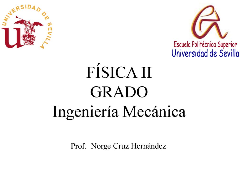 FÍSICA II GRADO Ingeniería Mecánica Prof. Norge Cruz Hernández