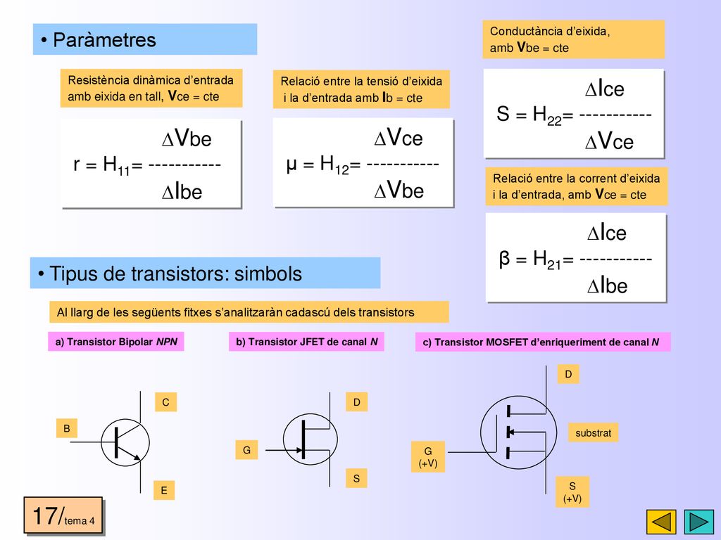a) Transistor Bipolar NPN b) Transistor JFET de canal N