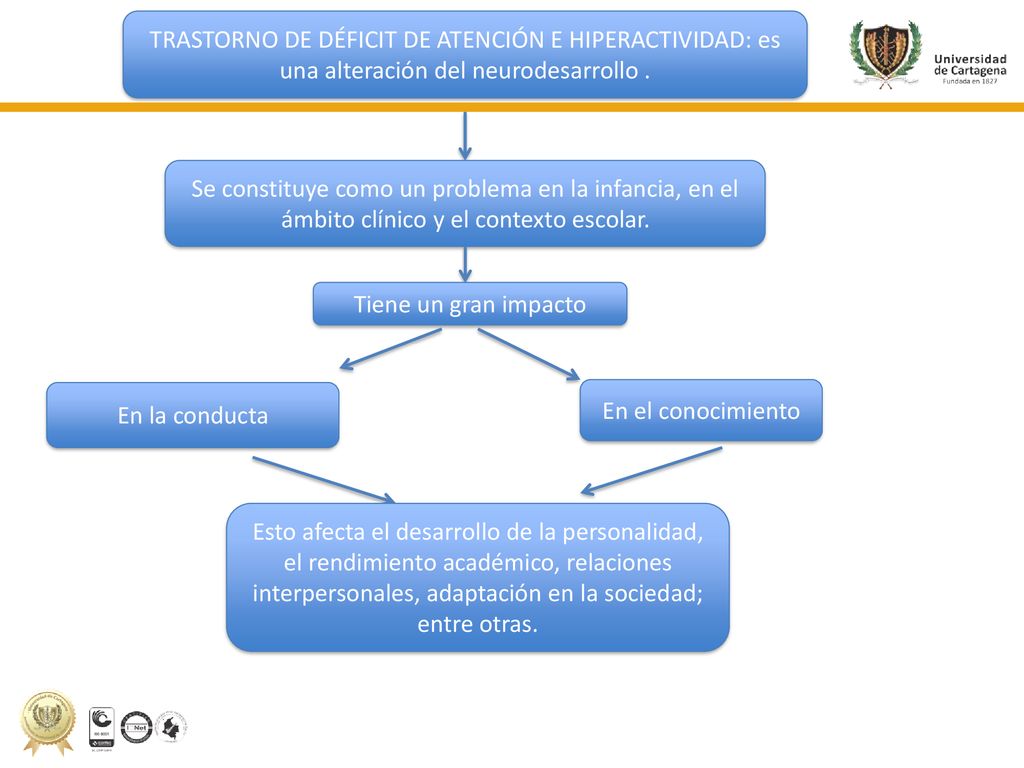 TRASTORNO DE DÉFICIT DE ATENCIÓN E HIPERACTIVIDAD: es una alteración del neurodesarrollo .