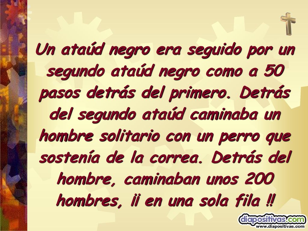 Un ataúd negro era seguido por un segundo ataúd negro como a 50 pasos detrás del primero.